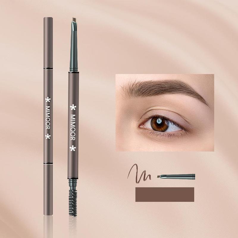 Double Ended Eyebrow Pencil & Brush, 1 Count Waterproof Long Lasting Eyebrow Pencil, Brow Styling Pen, Brow Shading & Filling Product