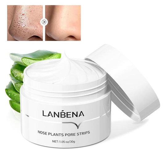 LANBENA Blackhead Remover Peel Off Mask with 60 Sheets Paper Strip for Face and Nose Deep Cleansing Nose Strips, Skincare Comfort