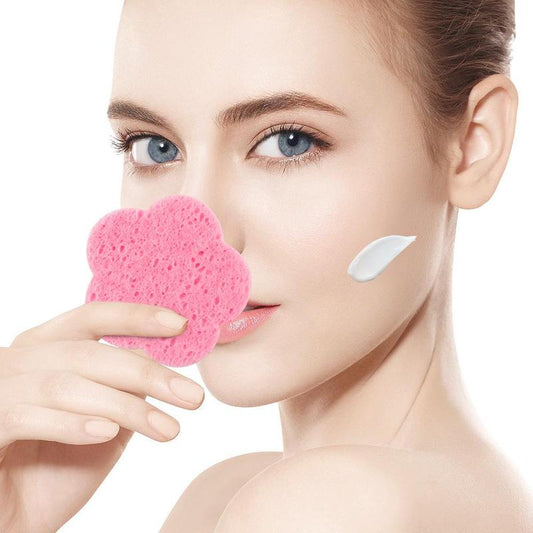 Flower Shaped Facial Sponge (20pcs/set), Facial Cleaning Sponge, Facial Skin Care Tool, Household Beauty & Facial Care Tool