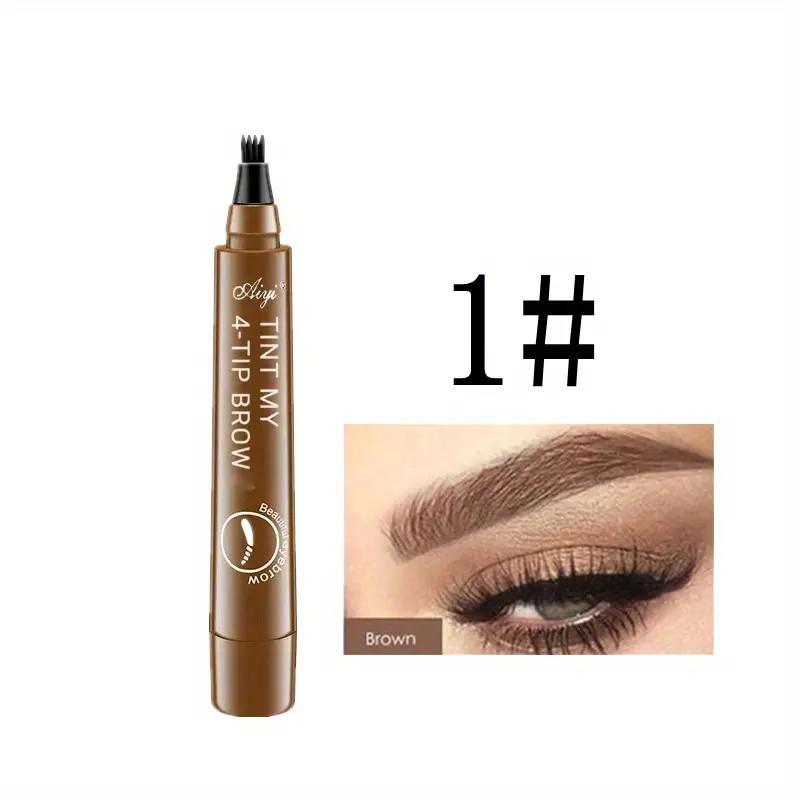 4 Fork Tip Design Liquid Brow Pencil, Waterproof Long Lasting Eyebrow Pencil, Brow Styling Pen, Brow Shading & Filling Pencil, Brow Brush Makeup Tool, Eye Brow Makeup Products