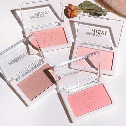 Long Lasting Matte Blush, Single Color Makeup Blush Palette, Cheeks Contour Blush Pressed Powder, Natural Look Blush for Daily Makeup, Suitable for All Skins