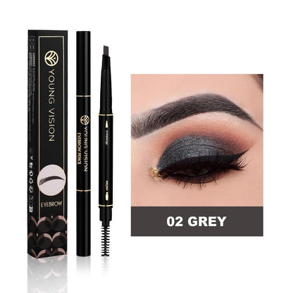 Double-ended Eyebrow Pencil with Eyebrow Brush, 1 Count Long Lasting Eyebrow Pencil, Brow Styling Brush, Brow Shading & Filling Pencil, Eye Brow Makeup Products