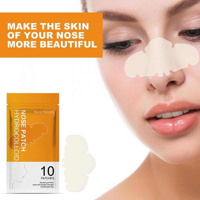 Nose Pimple Patch, 10pcs Nose Blackhead Cleaning Patch, Deep Cleansing Nose Patch, Acne Patch, Face Skin Care Product, Back to School