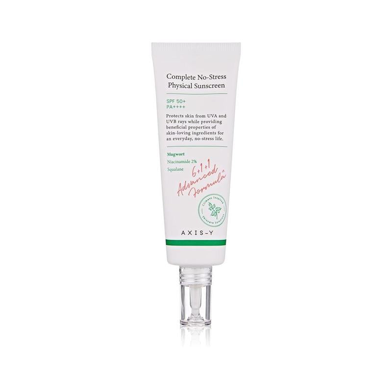 [AXIS-Y] Complete No Stress Physical Sunscreen SPF50+ PA++++ Facial Gel Hyaluronic Skincare Smooth Clear Herbal Hyaluronic Acid Niacinamide Comfort