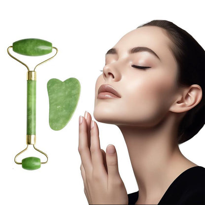 Manual Face Massage Tool, 2pcs/set Face Roller & Gua Sha Board, Facial Massaging Tool, Skin Care Products