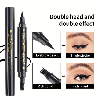 Double-ended Eyebrow Pencil, 1 Count Waterproof Long Lasting Eyebrow Pencils, Eye Brow Makeup Tool for Women