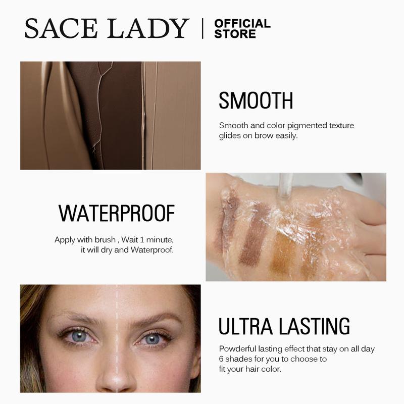 SACE LADY Long Lasting Eyebrow Gel Waterproof Pigemented Tinted Eye Brow Cream Makeup Kit