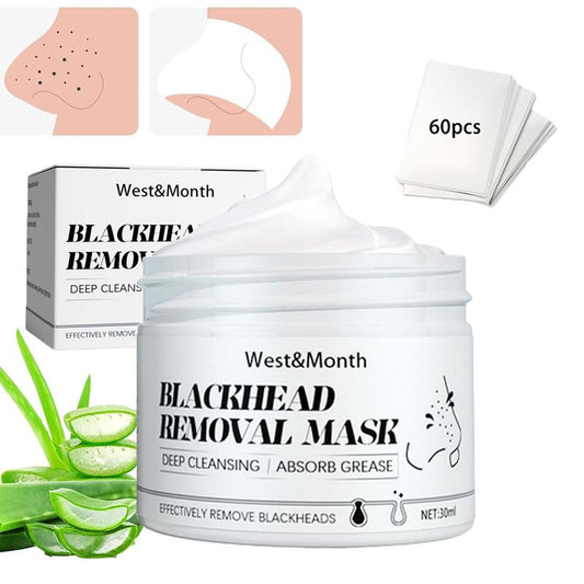 Blackhead Removal Mask, blackhead remover, Nose Phyto Pore Strips, Pore Cleansing Purifying Exfoliating Mask, Blackhead Remover Peel Off Mask for Face and Nose 60 Sheets 1.06oz