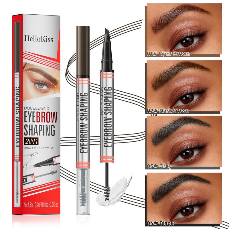 2 in 1 Eyebrow Gel & Eyebrow Pencil, 1 Count Waterproof Eyebrow Gel & Eyebrow Pencil, Long Lasting Eyebrow Makeup Tool for Women