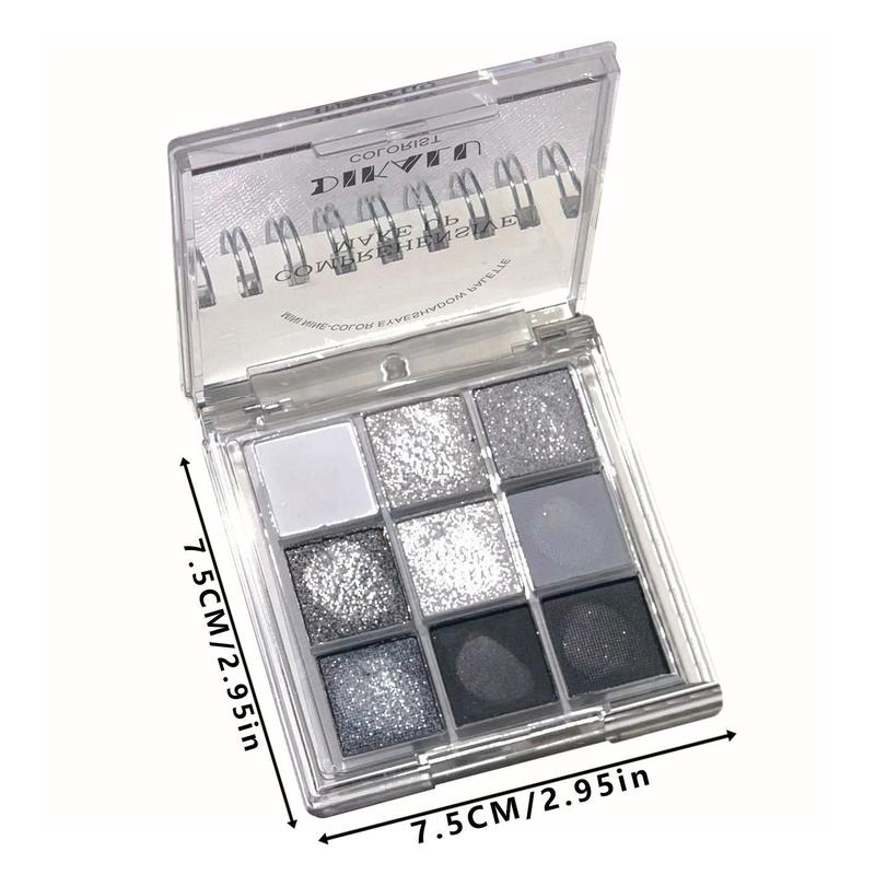 Gray-Tone Eyeshadow Palette,?Shimmer & Matte Eyeshadow for Party, Long Lasting Shimmering Eye Shadow Makeup Products, High Pigmented Blendable Eyeshadow Powder