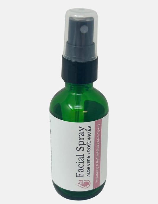 Facial Spray | 2 Oz | All Natural | Aloe | Rosewater | Refreshing | Hydrating