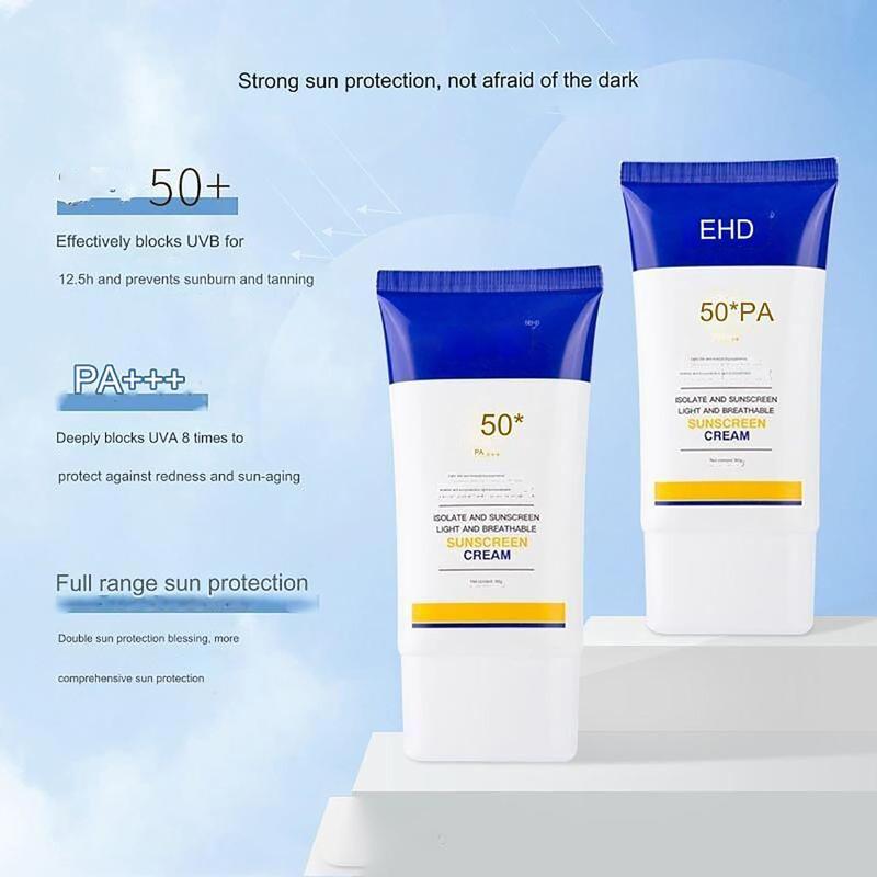 EHD Sunscreen, EHD Sunscreen 50, Sunscreen for Face, Non Comedogenic Face Sunscreen, Non Greasy Sunscreen, Best Sunscreen for Face Women, Water Resistant (3Pcs) (1pc) Facial Skincare Facial Skincare Comfort Skin Repair