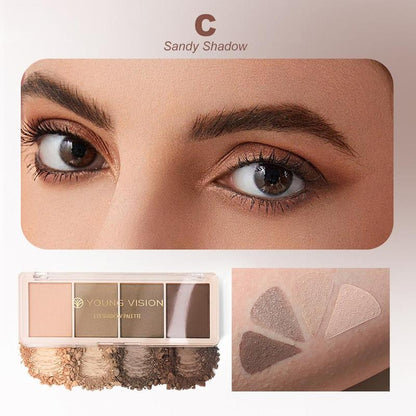 4 Color Eye Shadow Palette Set, 3pcs/set Waterproof Multi-Functional Matte & Shimmer Eyeshadow Palette, Beauty Palette, Colorful Eye Makeup Set