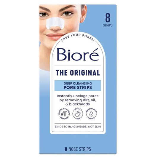 Bior¨¦ Original, Deep Cleansing Pore Strips, Nose Strips for Blackhead Removal, with Instant Pore Unclogging, features C-Bond Technology, Oil-Free, Non-Comedogenic Use