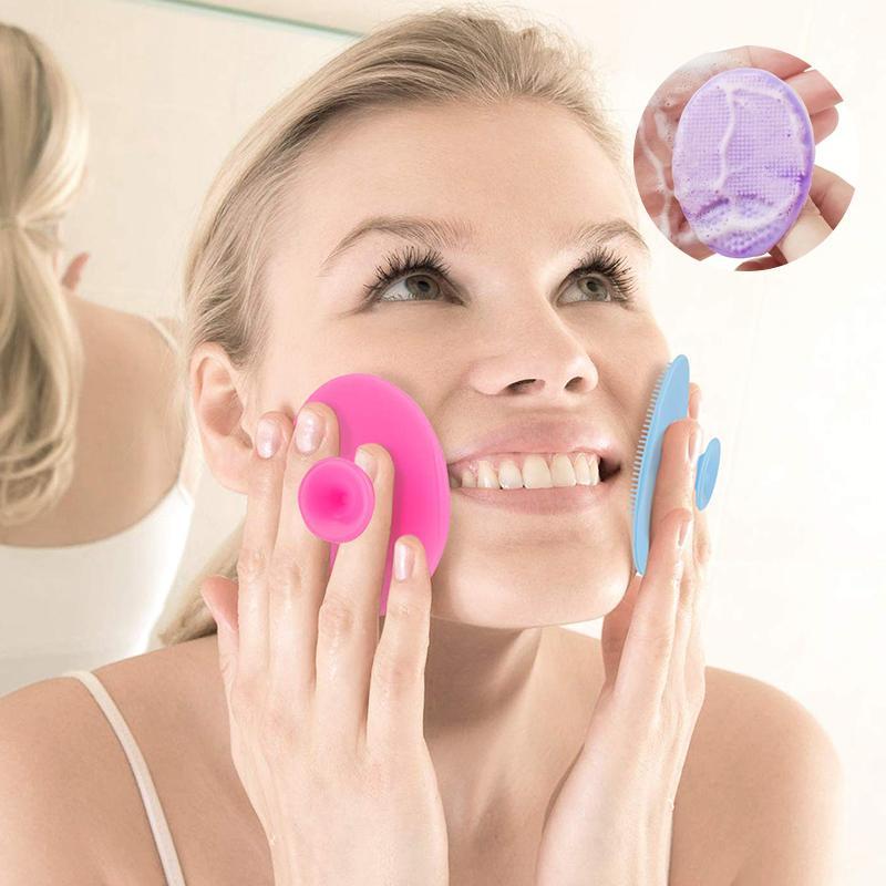 Manual Silicone Face Massage Brush, 2pcs Mixed Color Face Scrubber Massage Brush, Facial Skin Care Tool, Skincare Product for Women