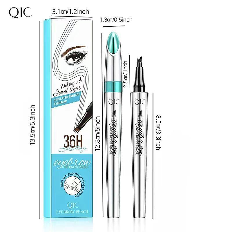 4-claw Eyebrow Pencil, 1 Count Waterproof Long Lasting Eyebrow Pencil, Multi-use Brow Styling Brush, Eye Brow Makeup Tool, Makeup Accessories