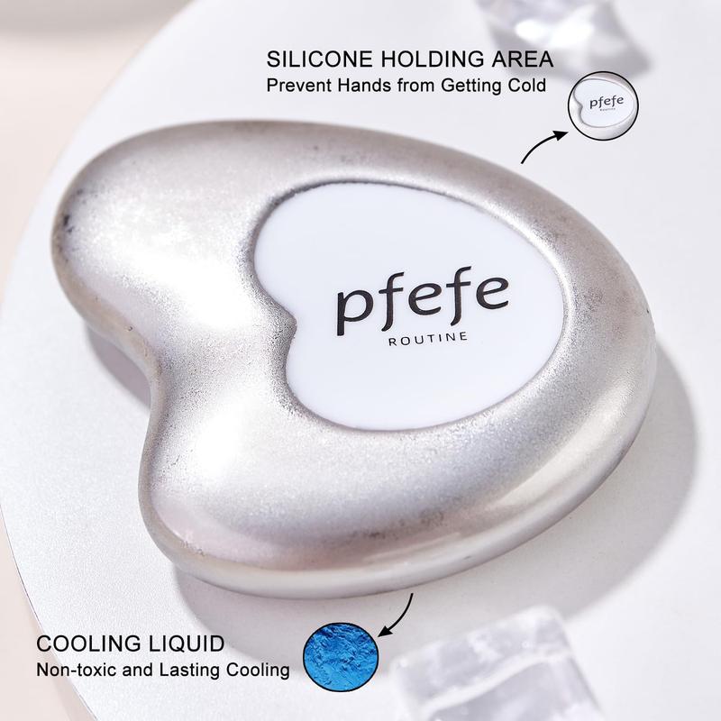 PFEFE Cryo Gua Sha Cold Frozen Ice Tools Summer Cooling Skincare Face Puffiness Dark Circles Jawline Lifting Sculpting Beauty Facialcare Treatment for Girls Women Gifts