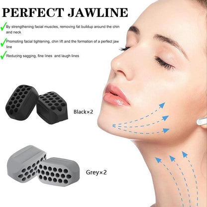 Jaw Exerciser, 4pcs Jawline Trainer, Jawline Muscle Exerciser, Face Muscle Training Tool, Face Muscle Training Device, Face Muscle Training Device for Women & Men, Summer Gift