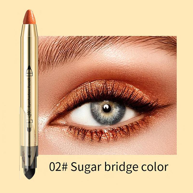 2 in 1 Double-ended Eyeshadow Stick, 1 Count Long Lasting Shimmering Eyeshadow Stick, High Pigmented Eye Shadow Stick, Glittering Brightening Highlighting Pen, Eye Makeup Tool