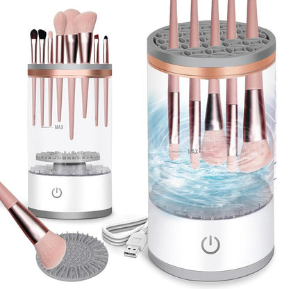 Electric Makeup Brush Cleaner, Automatic Electric Makeup Brush Cleaning Machine, Back to School?Makeup Brush Cleaning Tool for All Sizes Makeup Brushes