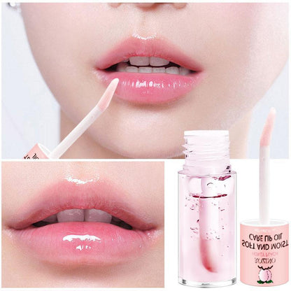 Peach Lip Glaze, Moisturizing Lip Oil Stick, Hydrating Lip Care Lipstick, Lip Moisturizer for Women & Girls, Lip Cosmetic for Gift