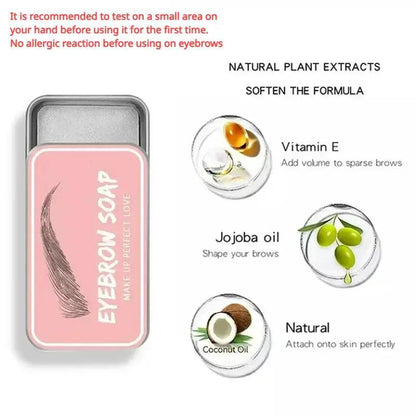 Summer Music Festival Makeup,Eyebrow Soap & Gel Wax, Excellent Eyebrow Styling Wax, Long-lasting Waterproof Eyebrow Styling Soap, Eyebrow Makeup Cosmetic Tool for Women