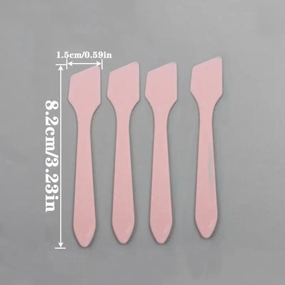 10pcs Face Mask Scraper, Blending Brush, Plastic Beauty Tool For Home & Beauty Salon Use