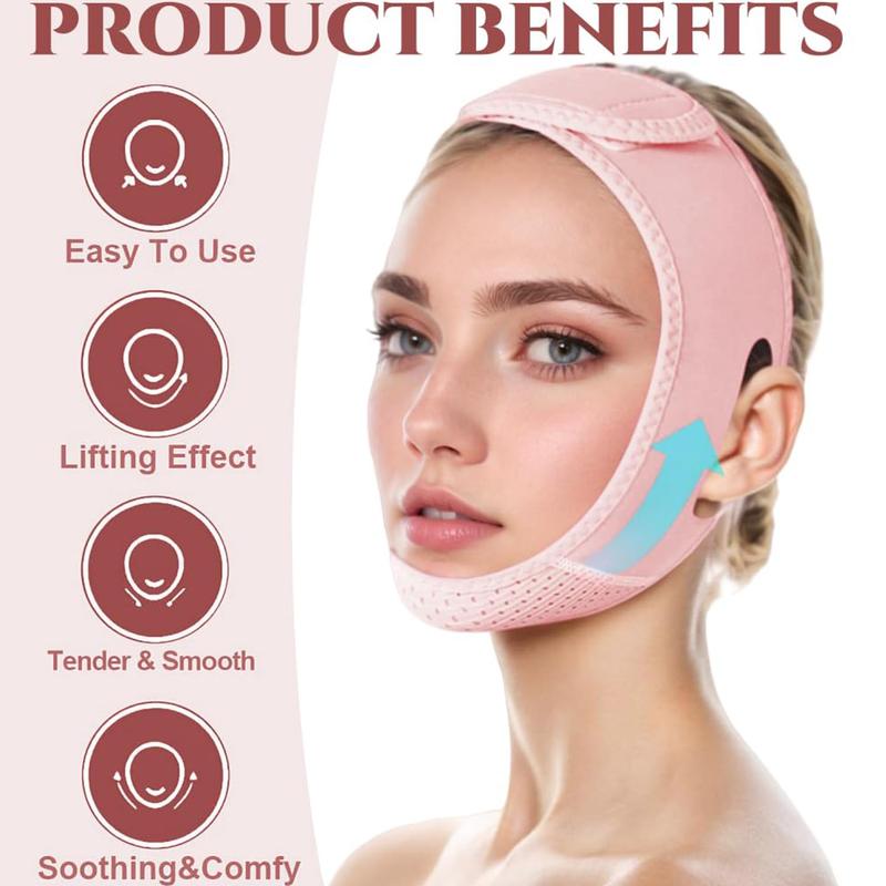 V Line Lifting Mask with Chin Strap for Double Chin, Face Skincare Lifting Belt for Women, Beauty & Personal Care Product