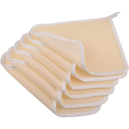 6 Pack Exfoliating Wash Cloths for Body Scrub and Face Clean, Dual-Sided Exfoliating Wash Towels Bath Washcloths for Men Women Skin Massage Spa - Rough Exfoliating Side and Soft Terry Side