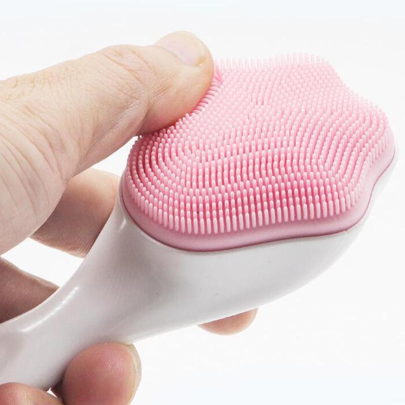 Portable Facial Cleansing Brush, 1 Count Silicone Cat Claw Shaped Facial Massage Brush with Handle, Makeup Tool for Women Girls