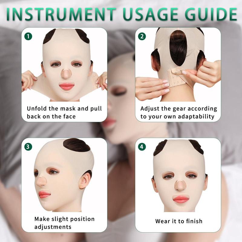 Adjustable Double Chin Reducer,  Full Face Lifting Bandage, Professional Skincare Tool for Men & Women