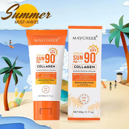 MAYCHEER SPF90+ Sunscreen Cream Summer UV Protection Facial Isolation to Prevent Sunburn Hydrating Moisture