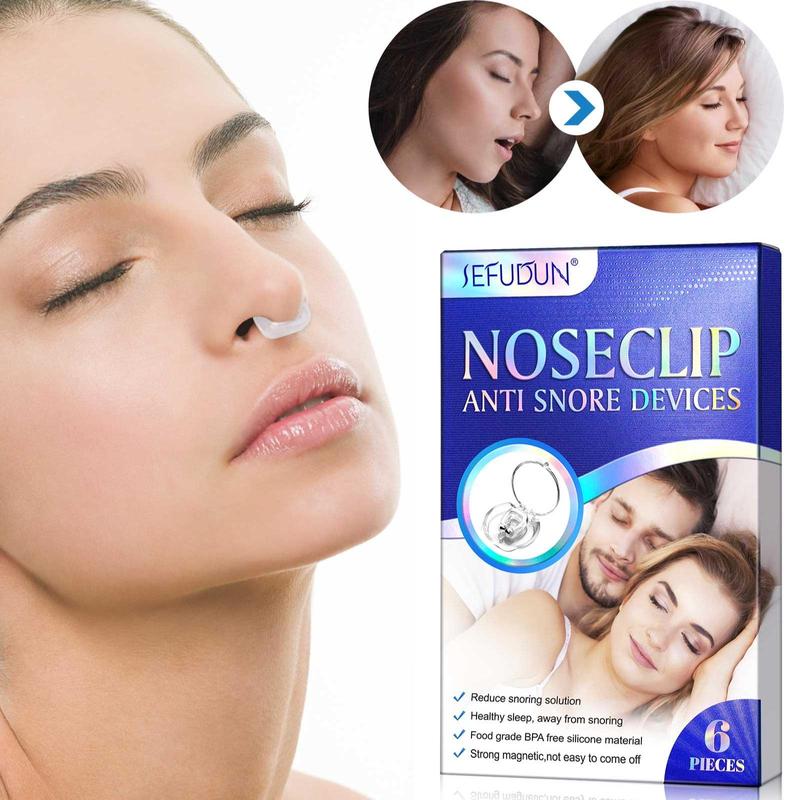 Nose Clips, 6 Counts/box Anti Snoring Nose Clips, Silicone Nose Clips, Sleeping Aids For Men & Women