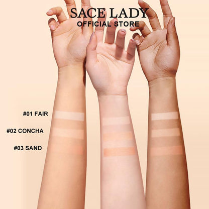 SACE LADY Oil Control Face Powder Waterproof Setting Powder Matte Face Makeup With Puff 0.35Oz