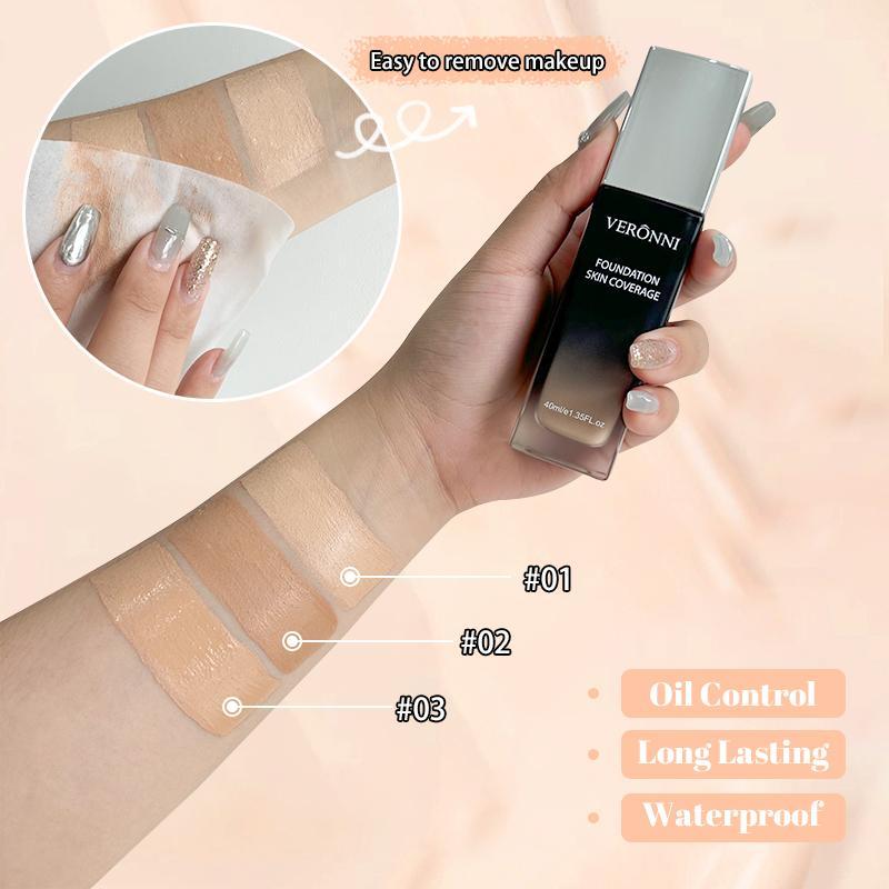 40ml Long-lasting Matte Liquid Foundation, Hydrating Oil Control Concealer, Full Coverage Flawless Makeup Cream, Cosmetic Product