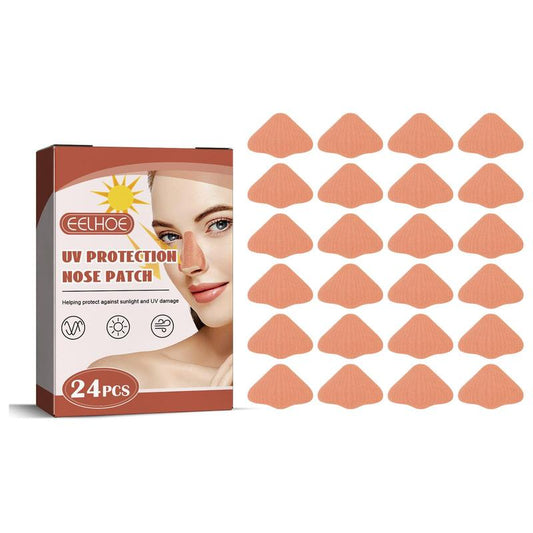 UV Protection Nose Patch, 24pcs/set Nose Patches for Women & Men, Sunscreen Nose Patches, Outdoor Sunscreen Nose Sticker, Face Sunscreen Patches