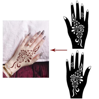 Mixed Pattern Tattoo Stencil, 22pcs/set Creative Henna Stencil, Henna Tattoo Stencils for Women & Girls, Body Art Stencils for Festival, Fake Tattoos Custom, Back to School