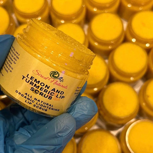 Lemon and Turmeric Lip Scrub, Lightening and Brightening Lip Scrub