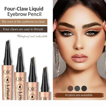 Waterproof Liquid Four-claws Eyebrow Pencil, Long Lasting Eyebrow Pencil, Sweat Proof High Pigmented Brow Shading & Filling Pencil, Makeup Tool Easy To Apply