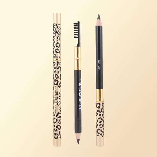 Double Headed Eyebrow Pencil with Eyebrow Brush, 1 Count Smudge Proof Brow Shading and Filling Eye Brow Pencil, Long Lasting Eye Brow Styling Pen, Makeup Brushes, Make Up Supplies