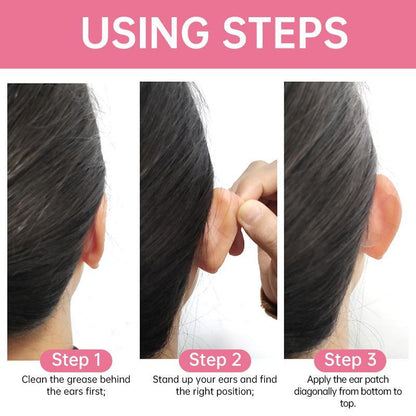 Clear Invisible Reusable Harmless?Ear Patches, 30pcs Ultra-thin Long Lasting Soft Silicone Ear Support Patches, Comfort Skincare Tools