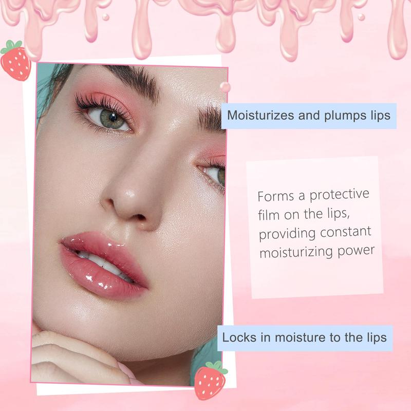 Strawberry Shaped Moisturizer Lip Balm, 1/5 Counts Comfort Hydrate Tinted Lip Mask, Long-lasting Hydrating Lip Stick, Moisturizing Lip Skincare Product