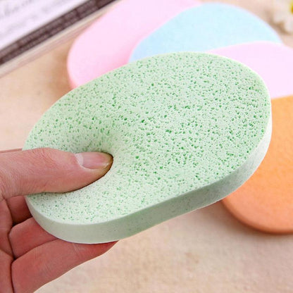 Random Color Thicken Soft Facial Cleaning Sponge, 1 Count Reusable Makeup Remover Facial Cleaning Puffs, Face Washing and Skin Cleansing Pads, Facial Skin Care Puff