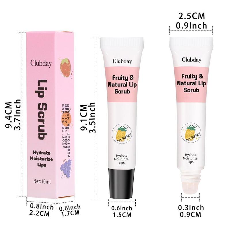 Fruit Flavor Lip Scrubs (6pcs/set), Moisturizing Lip Care Products, Lip Care Products For Women & Girls