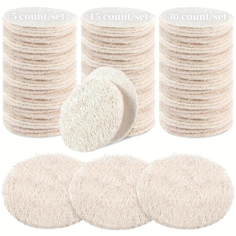 Loofah Sponge Exfoliating Face Pads, Multifunctional Loofah Scrubbers for Home Travel Use, Facial Body Cleaning Accessories for Daily Skincare