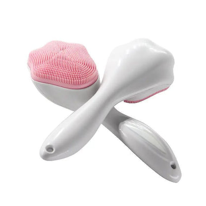 Portable Facial Cleansing Brush, 1 Count Silicone Cat Claw Shaped Facial Massage Brush with Handle, Makeup Tool for Women Girls