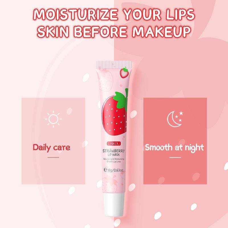 Strawberry Lip Mask, 1 Count?Moisturizing Lip Balm, Hydrating Plumping Lip Stick Lip Moisturizer, Lip Skin Care Treatment Lip Care Product