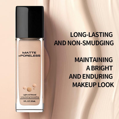 Matte Oil-free Foundation Makeup, Medium Coverage Flawless Finish Foundation, Lightweight & Moisturizing?Cosmetic