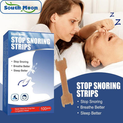 Stop Snoring Strips, 100pcs Physical Expansion Nose Strips, Nose Strips for Sleeping, Sleeping Aid, Snoring Relief Strips, Nasal Treatment Supplies