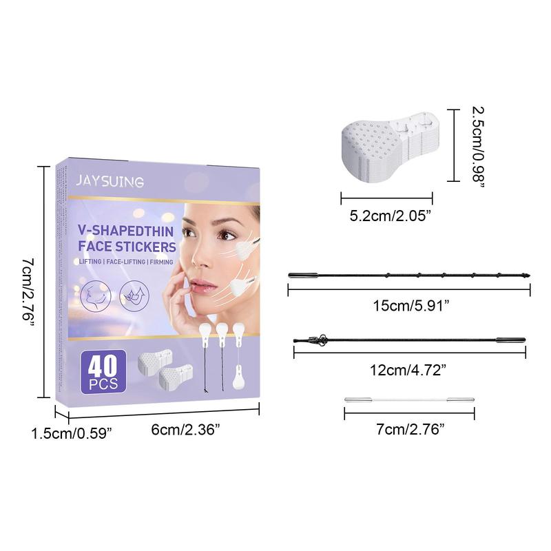 40pcs/box V-shaped Face Lifting Sticker, Facial Skin Firming & Lifting Tool for Women